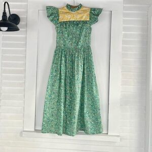 Rare $534 O Pioneers Dorothy Floral Cotton Ruffle Cottage Dress 4 Womens 0 2 XS